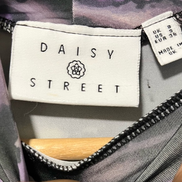 Daisy Street Long Sleeve Bodycon Maxi Dress – Women’s Small Black Purple Tie-Dye - Picture 5 of 8